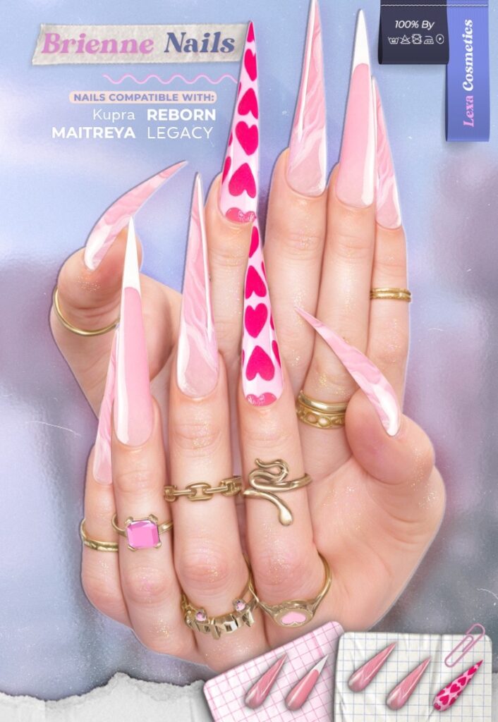 Brienne Nails - Inithium/Legacy/Maitreya/Reborn	<a href="http://maps.secondlife.com/secondlife/Lino/227/31/2837" target="_blank">Teleport</a>