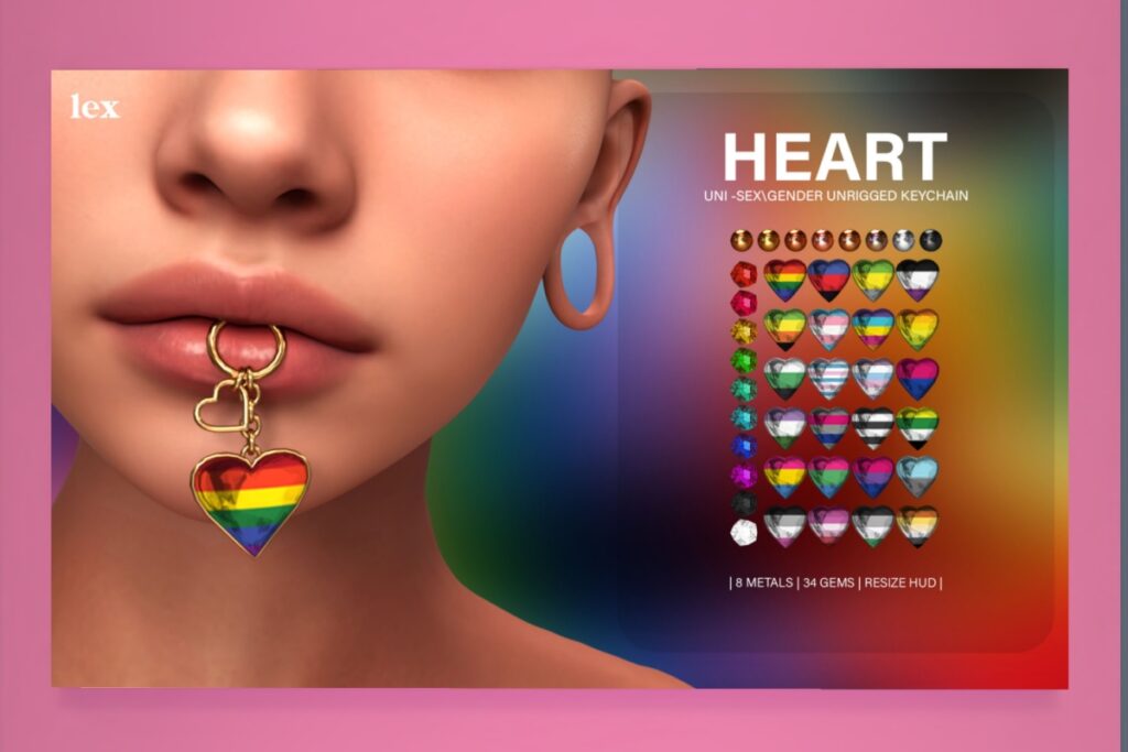 Keychain Heart	<a href="http://maps.secondlife.com/secondlife/Clair%20Obscur/132/47/23" target="_blank">Teleport</a>
