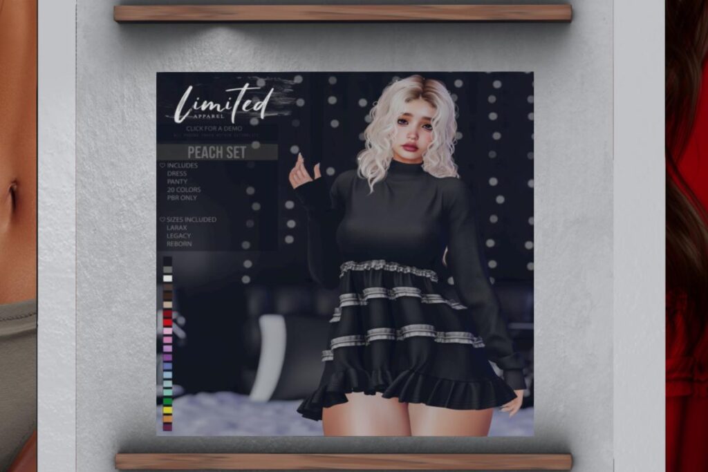 Peach Dress &amp; Peach Panty - Legacy/MaitreyaX/Reborn/+mods, L$250-L$289 each/L$2500 FP
