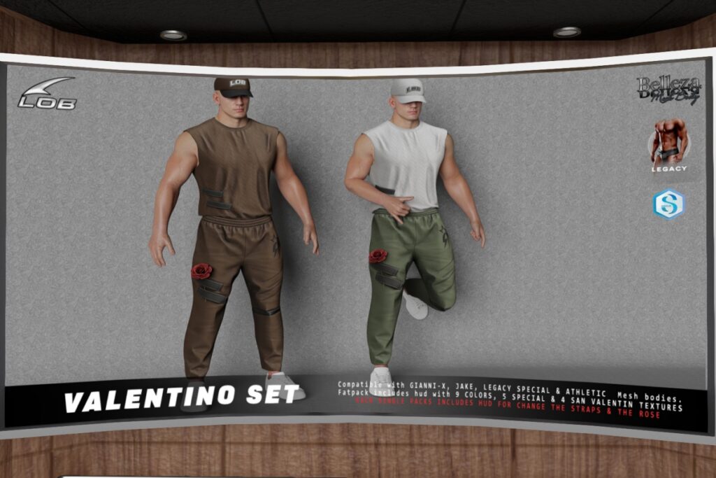 Valentino Pants &amp; Top - GianniX/Jake/Legacy/+mods, L$281-L$229 each/L$950-L$999 FP