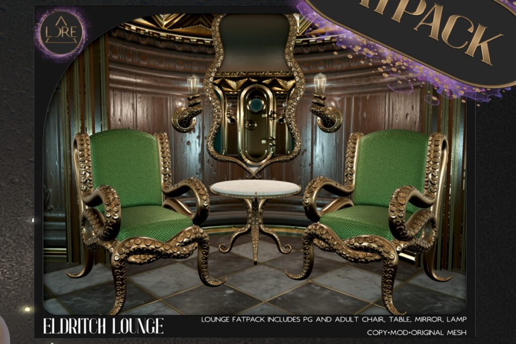 Eldritch Lounge, L$225-L$1200 each/L$1750 FP