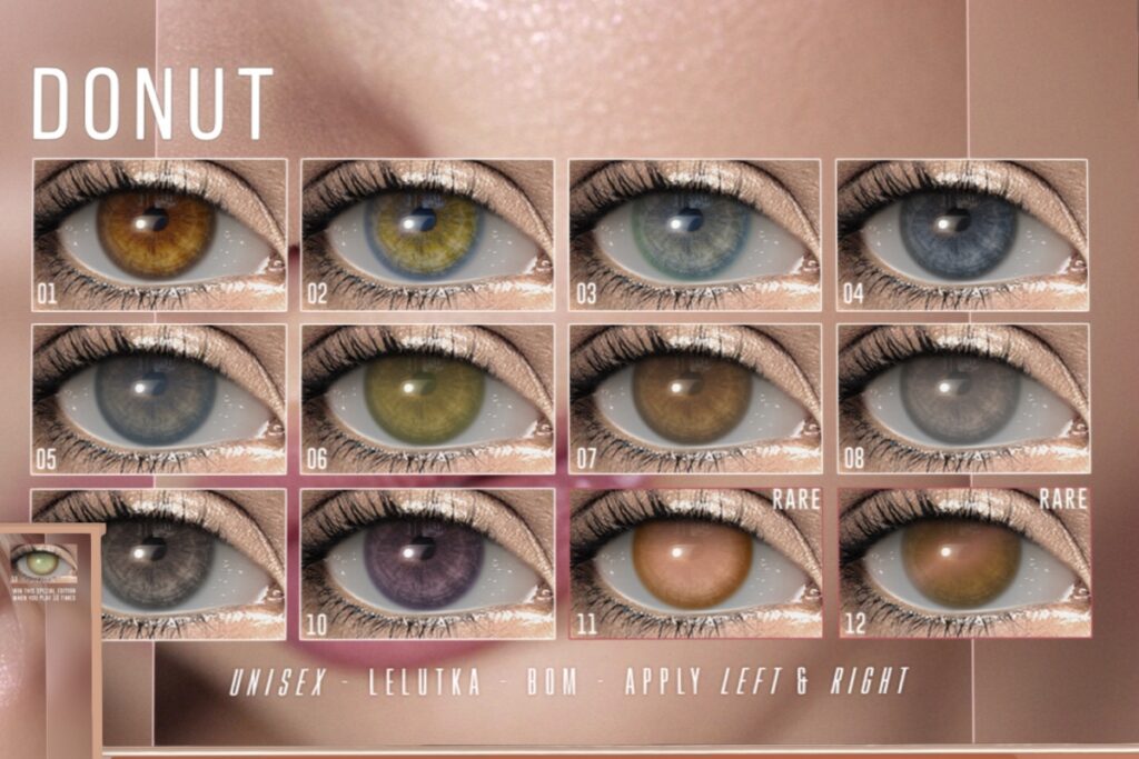 Donut Eyes Gacha - EvoX/Bom, L$60 each