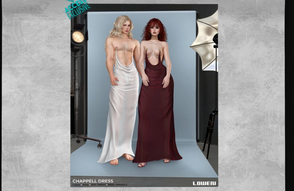 Chappell Dress - Legacy M+F/MaitreyaX/Reborn/+mods, L$349 each FP