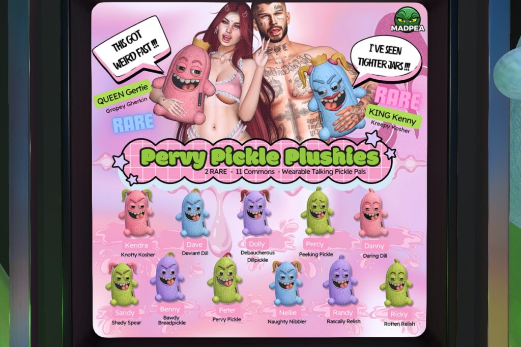 Pervy Pickle Plushies Gacha, L$75 per play