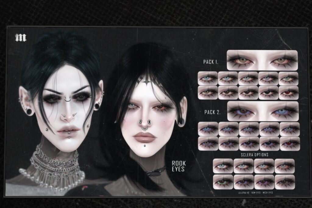 Rook Eyes - EvoX/BOM, L$380 each/ L$500 FP