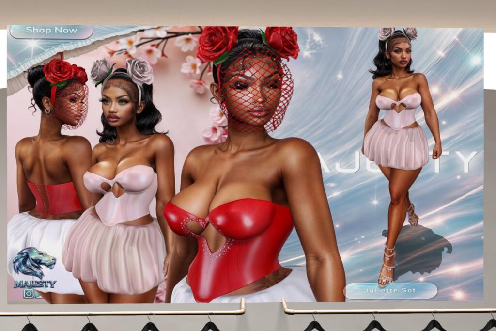 Juliette Outfit - Try Demo for Sizes, L$210-L$220 each/L$1100-L$1200 each FP