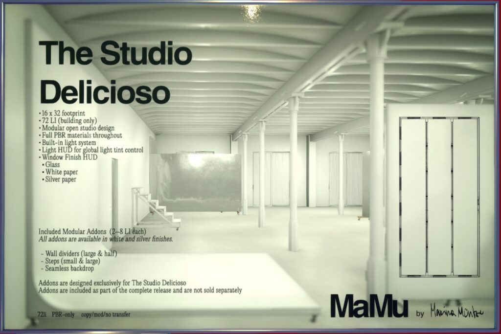 The Studio Delicioso, L$2150