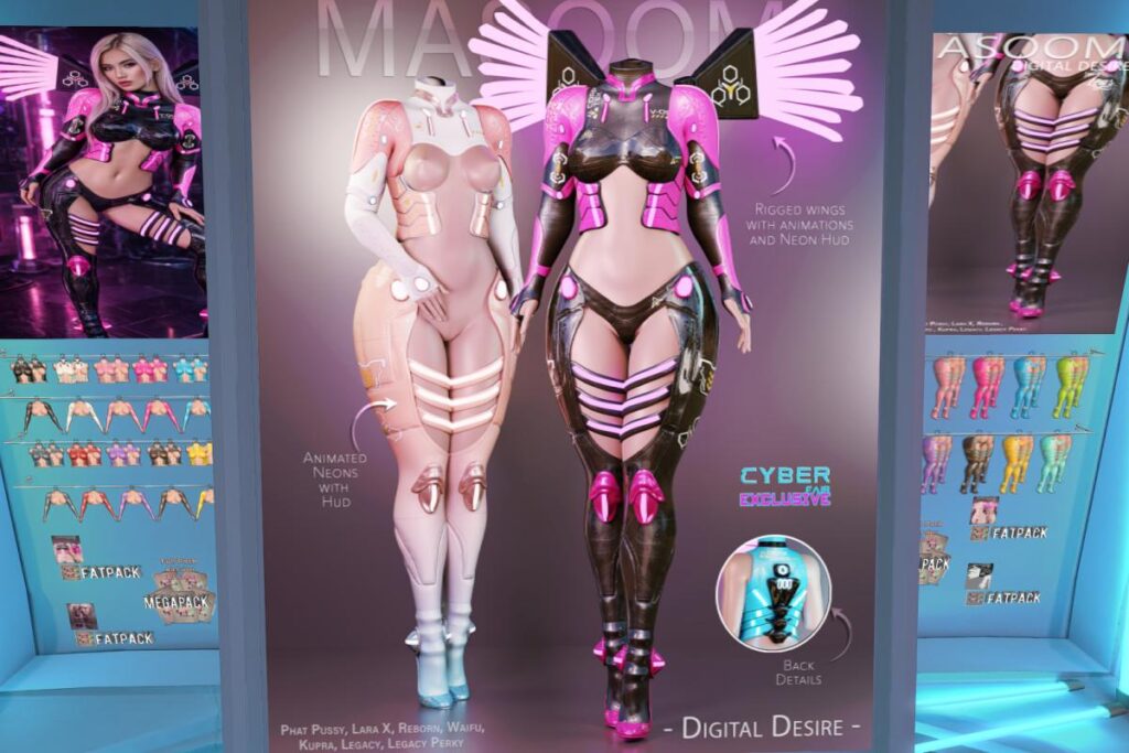 Digital Desire - Inithium/Legacy/MaitreyaX/Reborn/+mods, L$255 each/L$555-L$1555 each FP/L$3955 MP