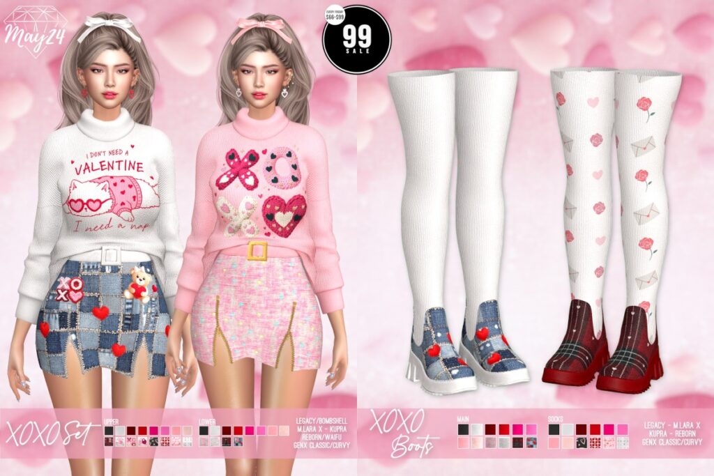Xoxo Set &amp; Boots - GenX/Inithium/Legacy/MaitreyaX/Reborn/+mods	<a href="http://maps.secondlife.com/secondlife/Highway%20Star/144/134/23" target="_blank">Teleport</a>