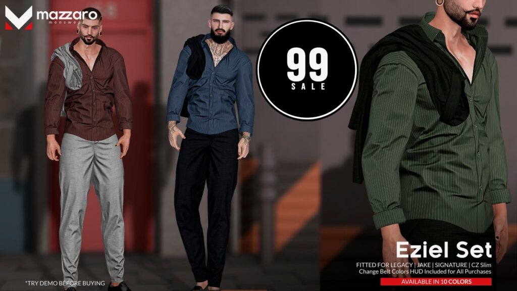 Eziel Set - CZ Slim/Jake/Legacy/Signature	<a href="http://maps.secondlife.com/secondlife/Heartbreak/131/129/166" target="_blank">Teleport</a>