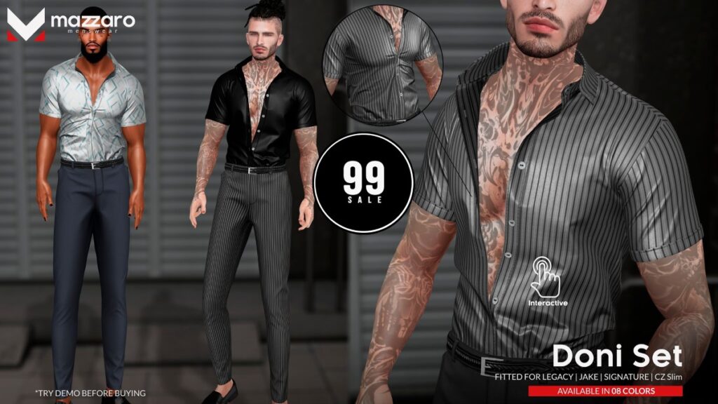 Doni Set - CZ Slim/Jake/Legacy/Signature	<a href="http://maps.secondlife.com/secondlife/Heartbreak/131/129/166" target="_blank">Teleport</a>