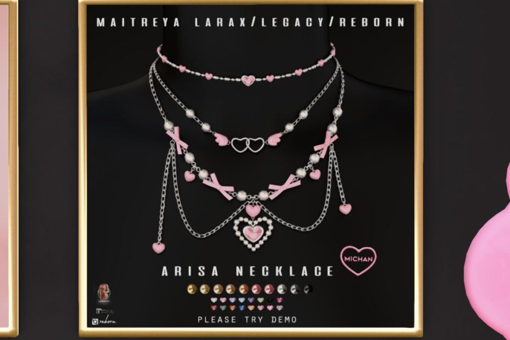 Arisa Necklace - Legacy/MaitreyaX/Reborn, L$399 each/L$599 FP