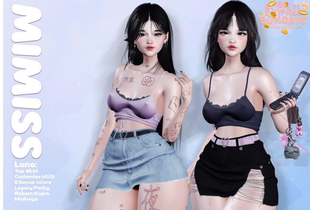 Lana Outfit - Inithium/Legacy/Maitreya/Reborn/+mods	<a href="http://maps.secondlife.com/secondlife/Lorena%20North/61/171/819" target="_blank">Teleport</a>