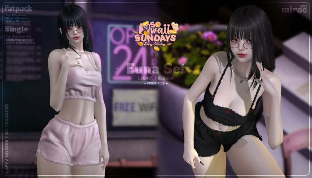 Euna Set - Legacy/Reborn	<a href="http://maps.secondlife.com/secondlife/Follys%20End/160/60/22" target="_blank">Teleport</a>