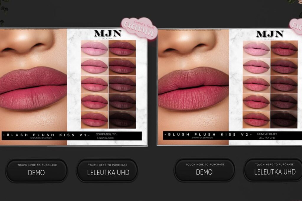 Blush Plush Kiss Lipsticks - EvoX, L$249 each