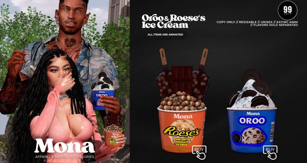 Oroo &amp; Roese's Ice Cream Holdable Accessory	<a href="https://maps.secondlife.com/secondlife/Cherokee%20Springs/106/40/1002" target="_blank">Teleport</a>