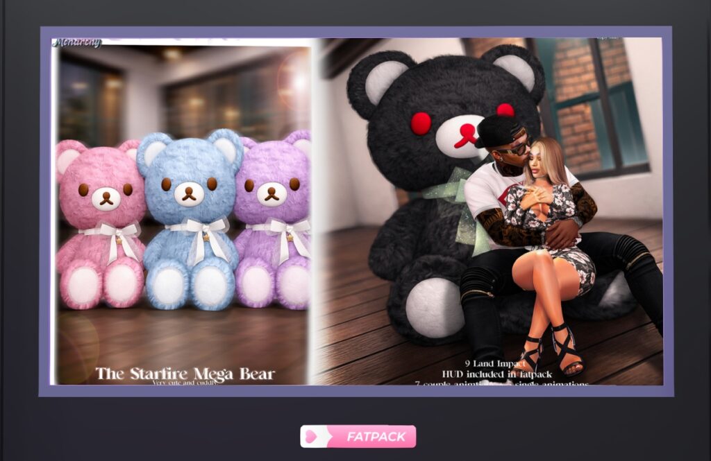 Starfire Mega Bear Decor, L$499 each/L$899 FP