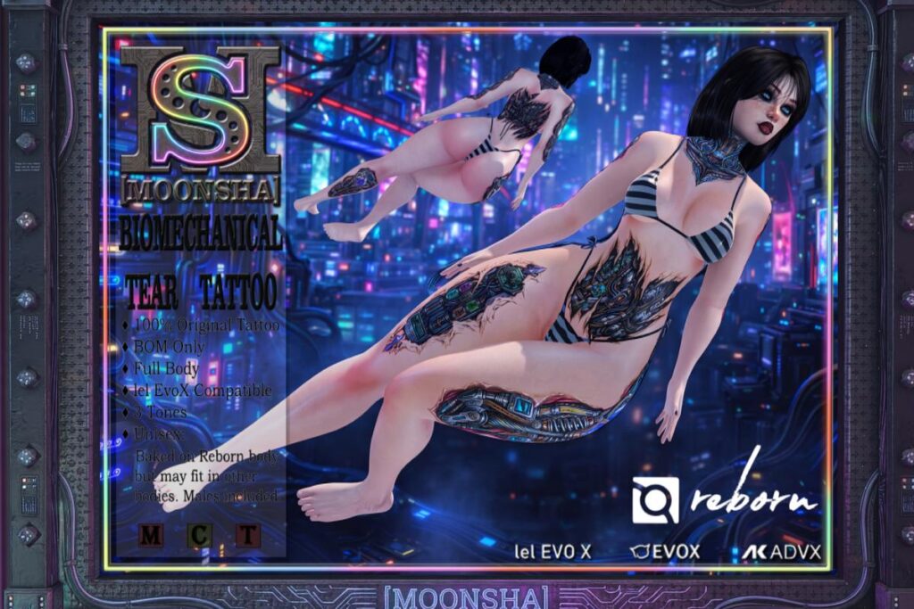 Biomechanical Tear Tattoo, L$129