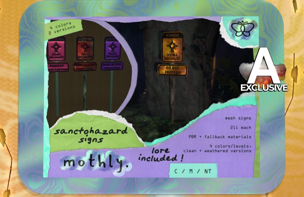 Sanctohazard Signs, L$250 FP