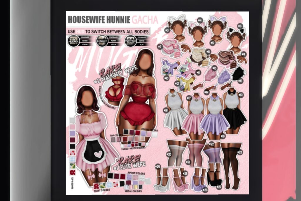 Housewife Hunnie - Legacy/MaitreyaX/Reborn/+mods, L$79 per play/L$3599 fP