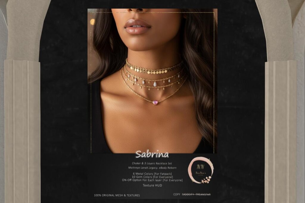 Sabrina Choker &amp; Necklace Set - Legacy/MaitreyaX/Reborn/+mods, L$250 each/L$600 FP