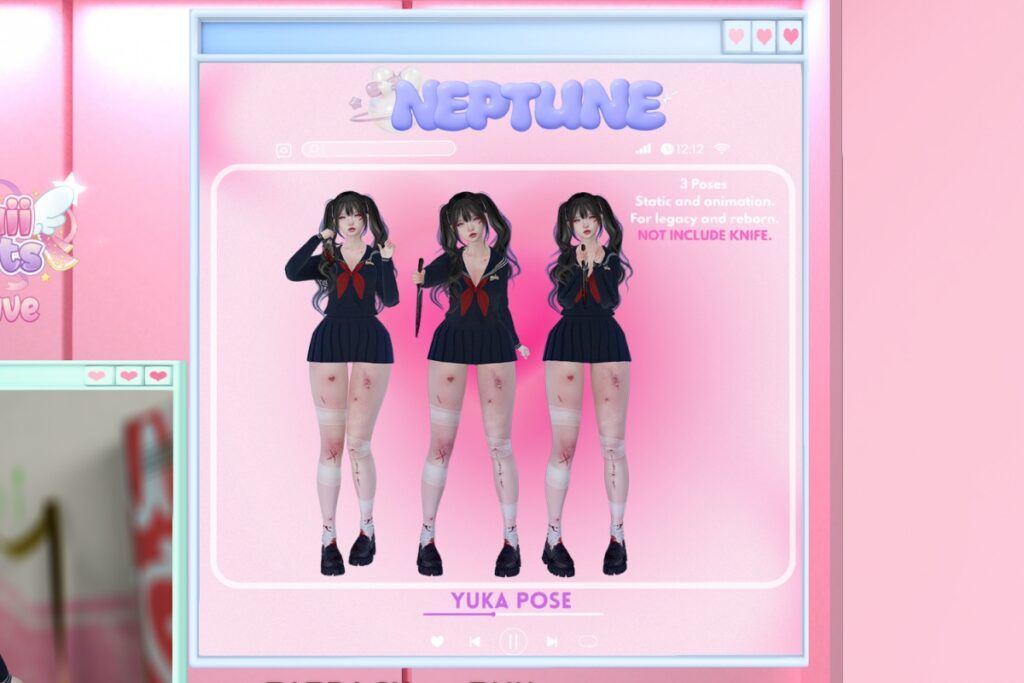 Yuka Poses, L$299-L$399 each