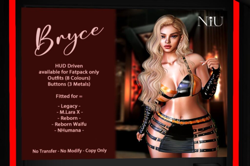 Bryce Outfit - Legacy/MaitreyaX/Nhumana/Reborn/+mods, L$388 each/L$1388 FP