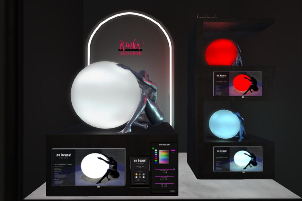 Art Sculpture Lamp, L$349 each/L$999 FP