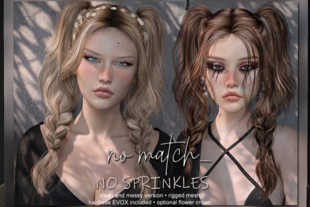 No Sprinkles Hair - EvoX, L$200 each/L$800 FP