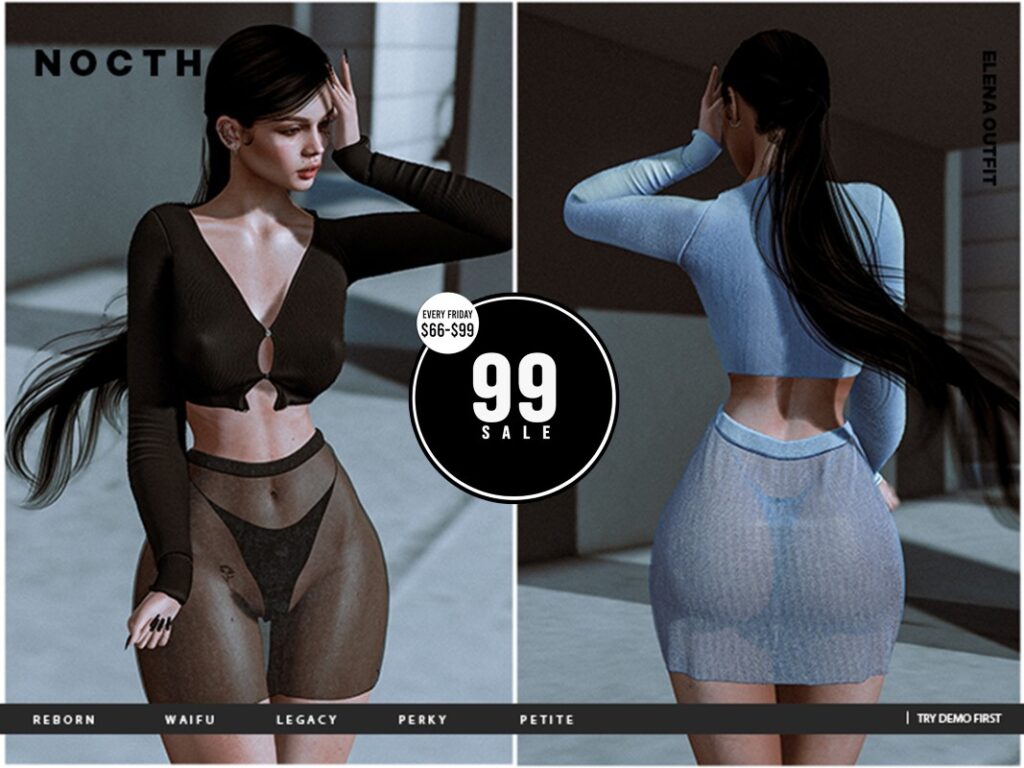 Elena Outfit - Legacy/Reborn/+mods	<a href="http://maps.secondlife.com/secondlife/Farmington/149/7/1013" target="_blank">Teleport</a>