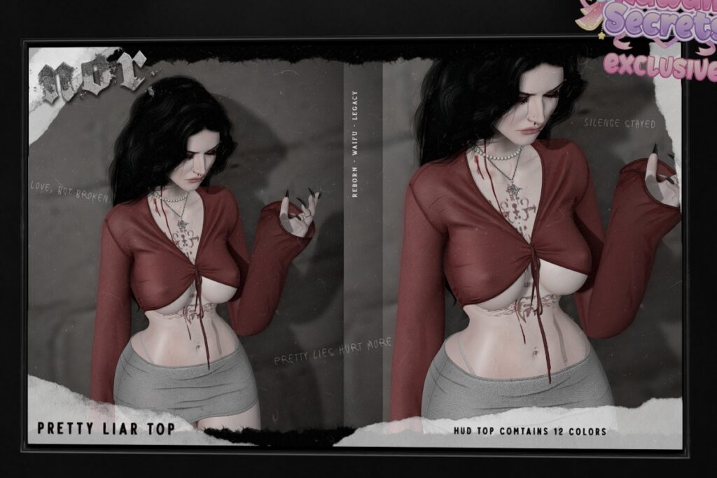 Pretty Liar Top - Legacy/Reborn/+mods, L$250 each/L$1200 FP