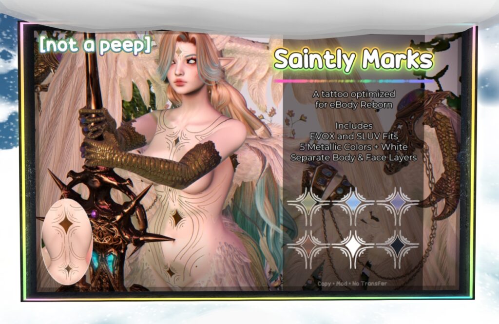 Saintly Marks Tattoo - BOM/EvoX, L$350 FP