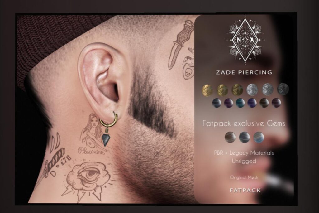 Zade Piercings, L$399