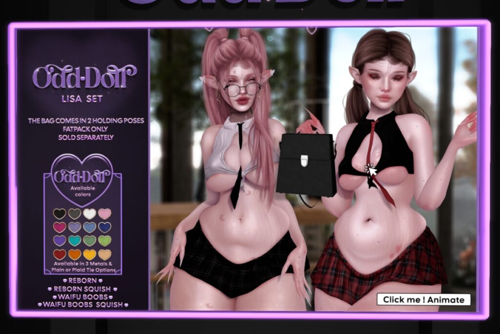 Lisa Set - Reborn/+mods, L$599 each/L$2999 FP