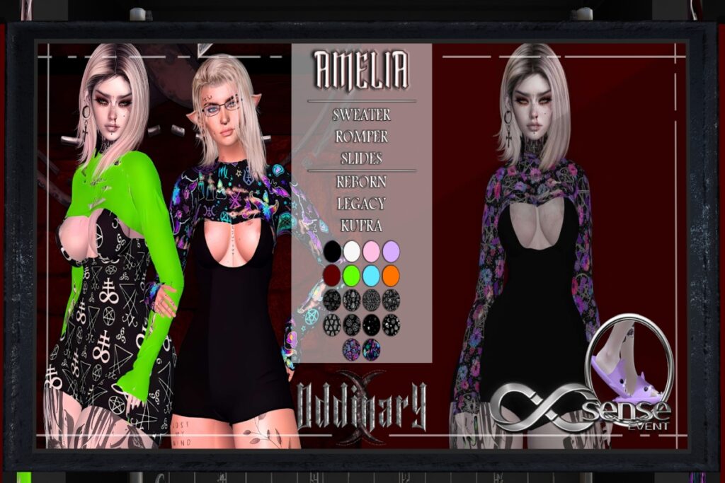 Amelia Outfit - Inithium/Legacy/Reborn, L$269 each/L$969 FP