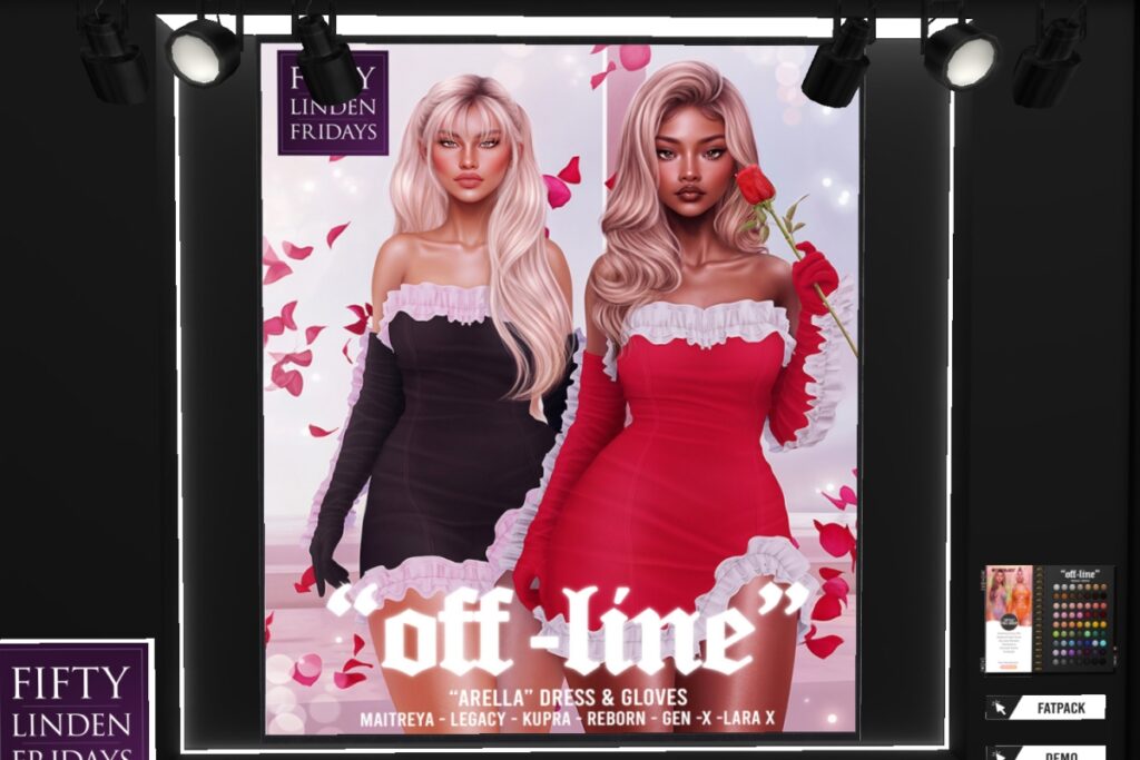 Arella Dress &amp; Gloves - GenX/Inithium/Legacy/Maitreya/Reborn/+mods	<a href="http://maps.secondlife.com/secondlife/YUNG/96/129/1050" target="_blank">Teleport</a>