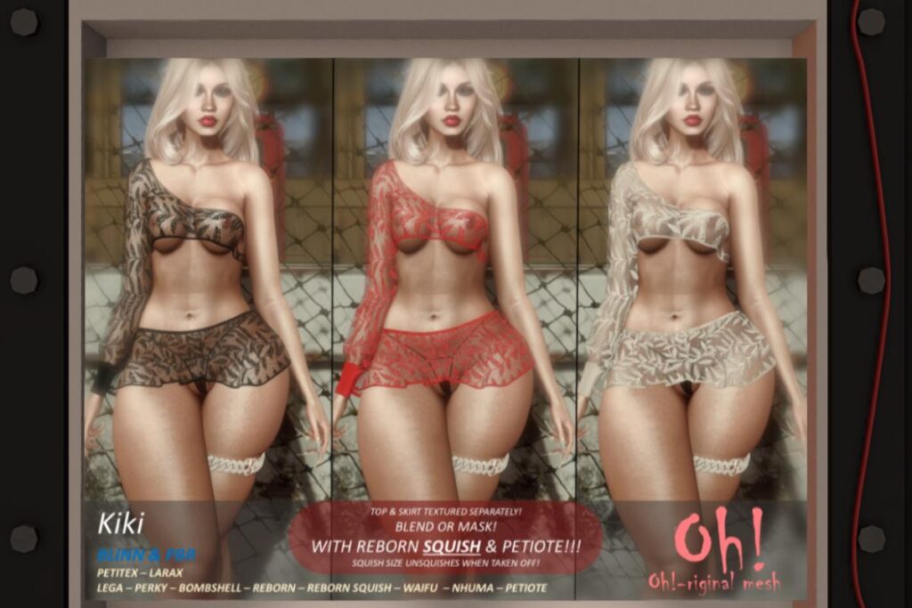 Kiki Set - Legacy/MaitreyaX/Nhumana/Reborn/+mods, L$699 each/L$1999 FP