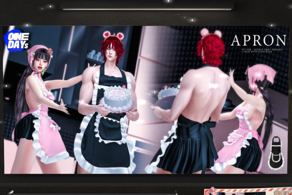 Apron - Legacy F+M/Reborn, L$279 each/L$1234 FP