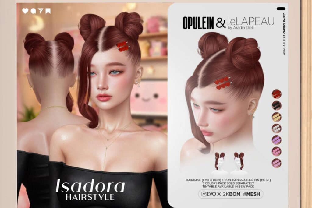 Isadora Hair - EvoX, L$299 each/L$999 FP