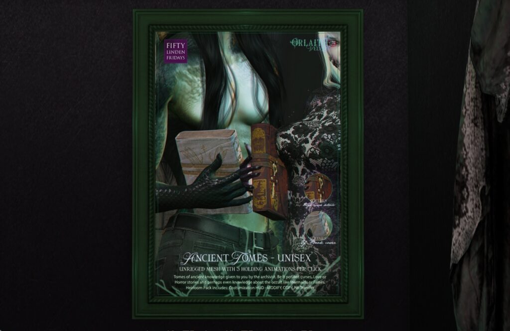 Ancient Tomes Holdable	<a href="http://maps.secondlife.com/secondlife/Formaggini/127/204/1257" target="_blank">Teleport</a>