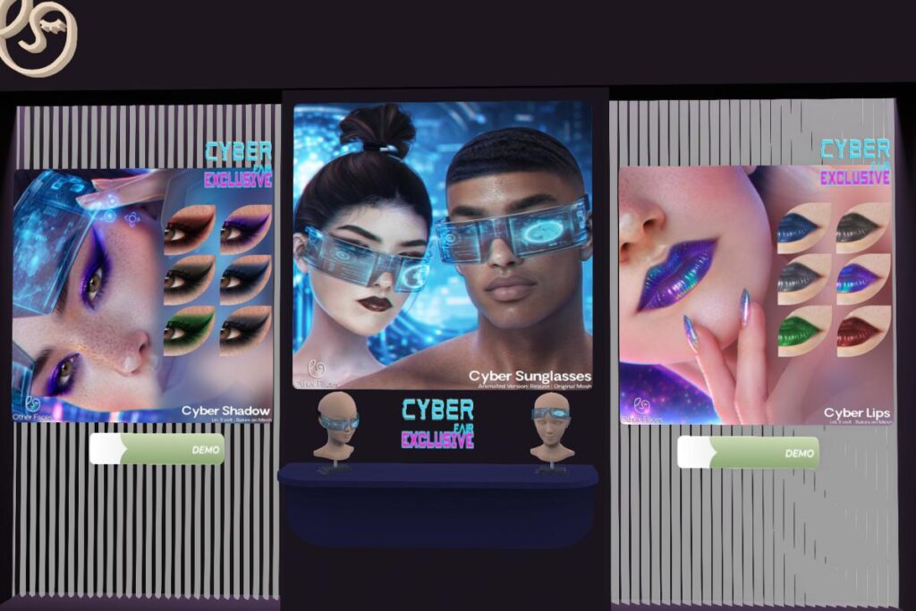 Cyber Shadow - EvoX, L$199 | Cyber Sunglasses, L$399 | Cyber Lips - EvoX, L$199