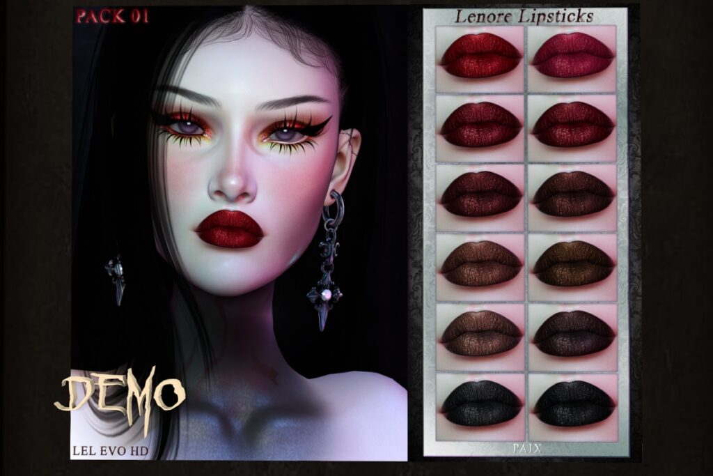 Lenore Lipsticks Pack 01 - EvoX, L$199