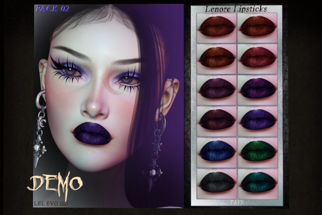 Lenore Lipsticks Pack 02 - EvoX, L$199