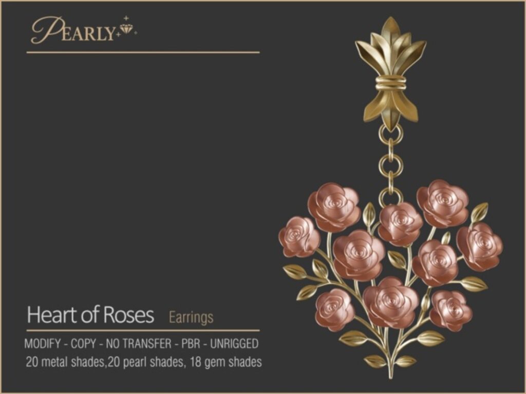 Heart of Roses Earrings	<a href="http://maps.secondlife.com/secondlife/Unbroken%20Isle/48/138/25" target="_blank">Teleport</a>