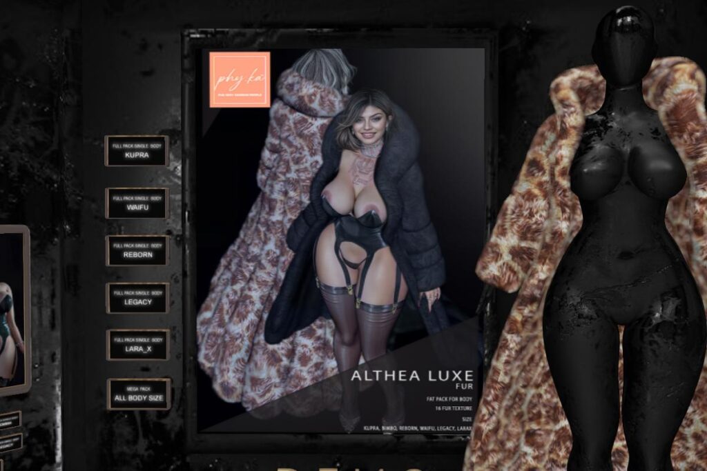 Althea Luxe Fur - Inithium/Legacy/MaitreyaX/Reborn/+mods, L$799 each/L$2199 FP