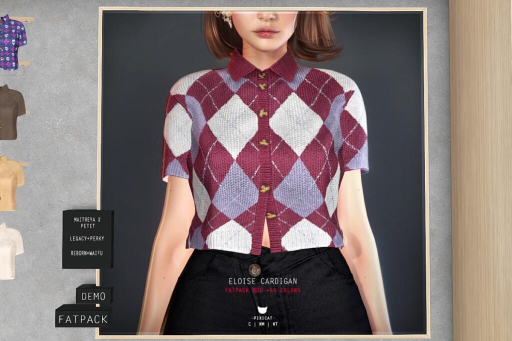 Eloise Cardigan - Legacy/MaitreyaX/Reborn/+mods, L$257 each/L$1200 FP