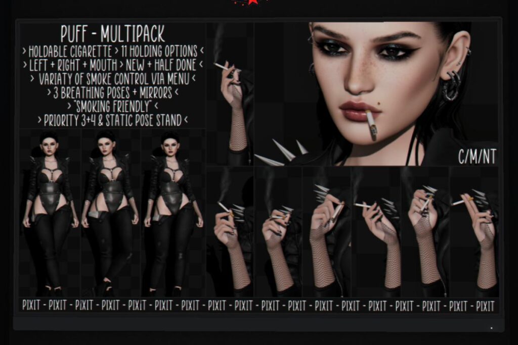 Puff Cigarette w/Poses, L$240