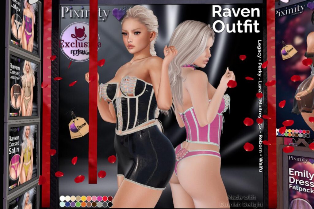 Raven Outfit - Legacy/MaitreyaX/Reborn/+mods, L$499 each/L$999 FP