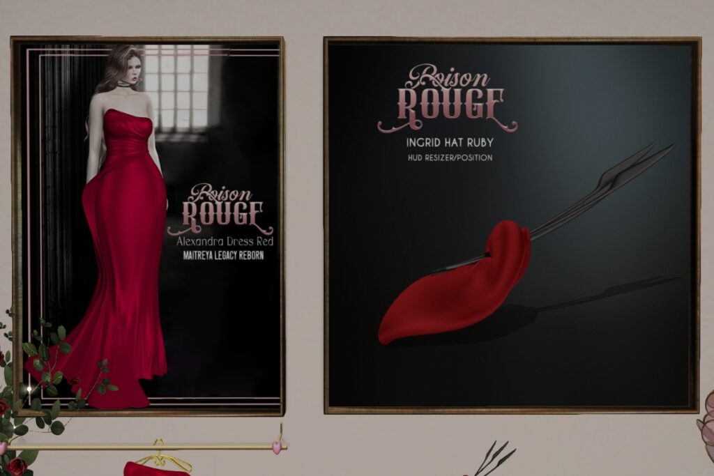 Alexandra Dress - Legacy/Maitreya/Reborn | Ingrid Hat 	<a href="http://maps.secondlife.com/secondlife/Poison%20Rouge/128/131/24" target="_blank">Teleport</a>