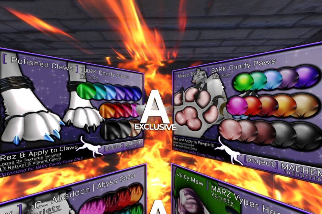 Polished Claws - BARK Comfy Paws, L$299 | Mixed Beenz - BARK Comfy Paws, L$399